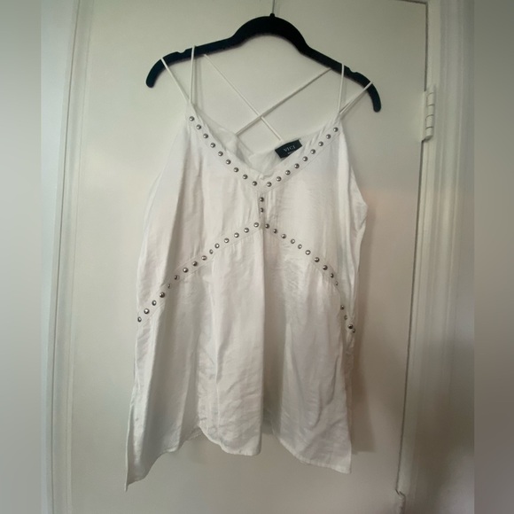 Vici Tops - Vici Studded White Tank - Size M